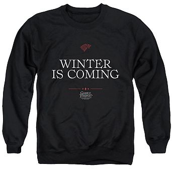 Game Of Thrones Winter Is Coming Text Adult Crewneck Sweatshirt