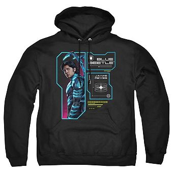 Blue Beetle Data Read Out Adult Pull Over Hoodie