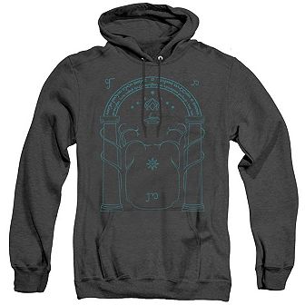 Lord Of The Rings Doors Of Durin Adult Heather Hoodie