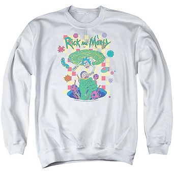 Rick And Morty Falling Portals Adult Crewneck Sweatshirt