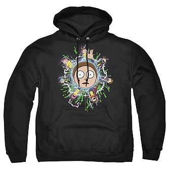 Rick And Morty Multiple Morty Adult Pull Over Hoodie
