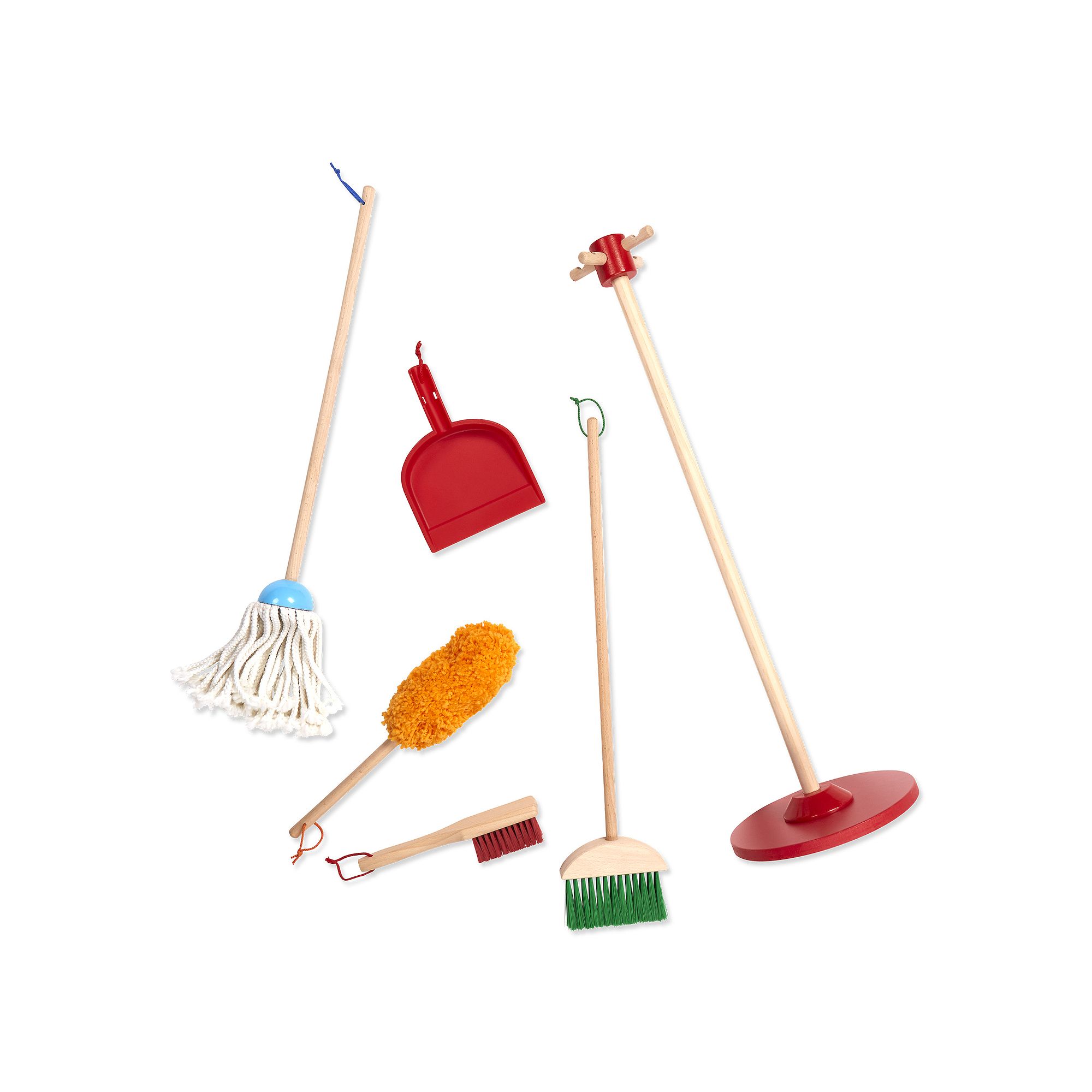Melissa & Doug Dust! Sweep! Mop! 6-Piece Pretend Play Cleaning Set, Multico