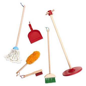 Melissa & Doug Dust! Sweep! Mop! 6 pc Pretend Play Cleaning Set