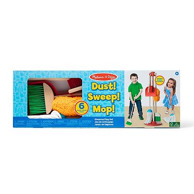 Melissa & Doug Dust! Sweep! Mop! 6-Piece Pretend Play Cleaning Set