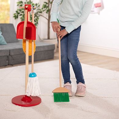 Melissa & Doug Dust! Sweep! Mop! 6-Piece Pretend Play Cleaning Set