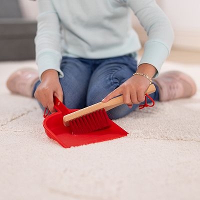 Melissa Doug Dust Sweep Mop 6 Piece Pretend Play Cleaning Set