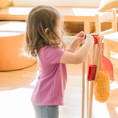 Melissa & Doug Dust! Sweep! Mop! 6-Piece Pretend Play Cleaning Set