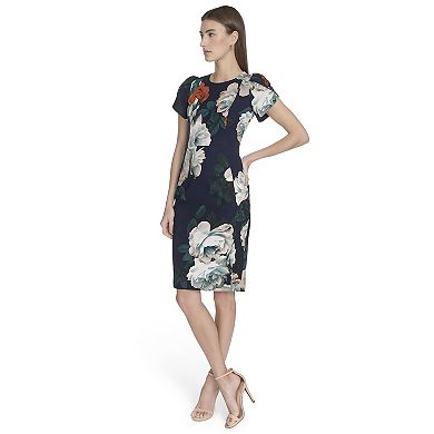 Women's Andrew Marc Short Tulip Sleeve Mini Sheath Dress