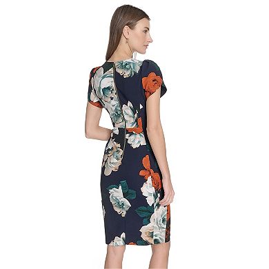 Women's Andrew Marc Short Tulip Sleeve Mini Sheath Dress