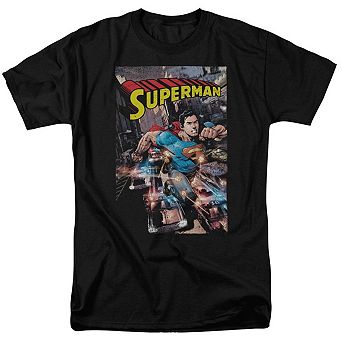 Superman Action One Short Sleeve Adult T-shirt