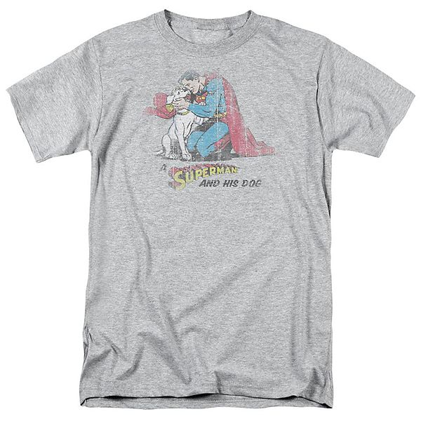 Superman And His Dog Short Sleeve Adult T-shirt