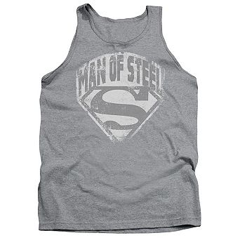 Superman Man Of Steel Shield Adult Tank Top