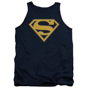 Superman Maize & Blue Shield Adult Tank Top