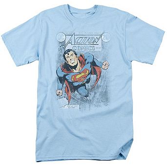 Superman Action 419 Distress Short Sleeve Adult T-shirt