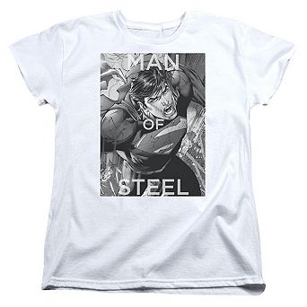 Superman Flight Of Steel Short Sleeve Womens T-shirt