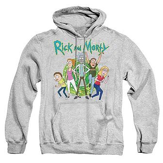 Rick And Morty Family Fights Together Adult Pull Over Hoodie