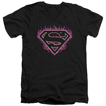 Superman Fuchsia Flames Short Sleeve T-shirt