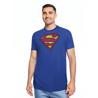 Superman Classic Logo Adult Heather T-shirt