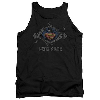 Superman Nerd Rage Adult Tank Top