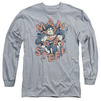 Superman Coming Through Long Sleeve Adult T-shirt