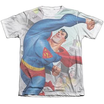 Superman Classic Robots Sleeve T-shirt