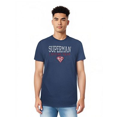 Superman Lifting Team Adult Heather T-shirt