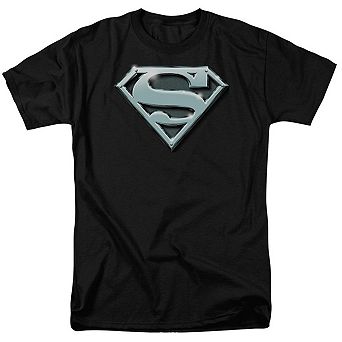 Superman Chrome Shield Short Sleeve Adult T-shirt