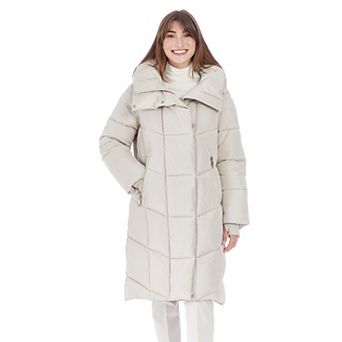 Women's Nine West Quilted Heavyweight Pillow Collar Puffer Jacket