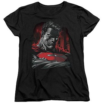 Superman Man Of Steel Short Sleeve Womens T-shirt