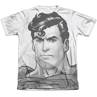 Superman Bw Head Sleeve T-shirt