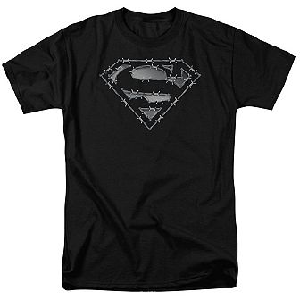 Superman Barbed Wire Short Sleeve Adult T-shirt