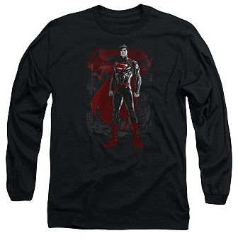 Superman Aftermath Long Sleeve Adult T-shirt