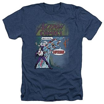 Superman Quick Change Adult Heather T-shirt