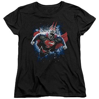 Superman Stardust Short Sleeve Womens T-shirt
