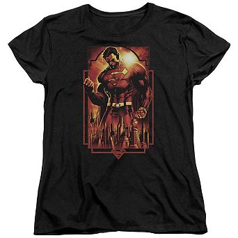 Superman Metropolis Deco Short Sleeve Womens T-shirt