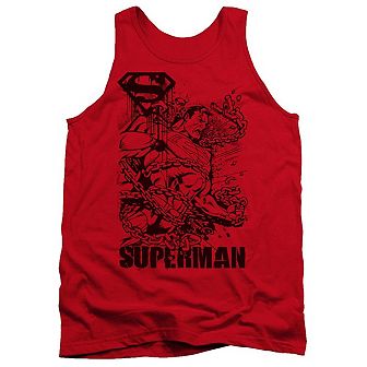 Superman Breaking Chains Adult Tank Top