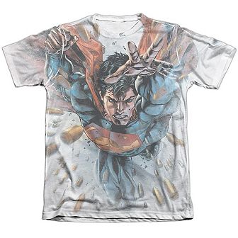 Superman Bullets In The Sky Sleeve T-shirt
