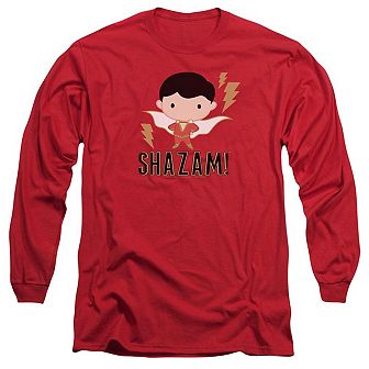 Shazam Movie Shazam Chibi Long Sleeve Adult T-shirt