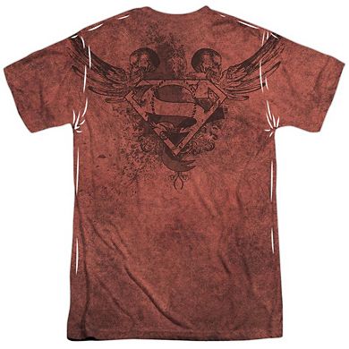 Superman Justice Upheld Short Sleeve Adult 100% Poly Crew T-shirt