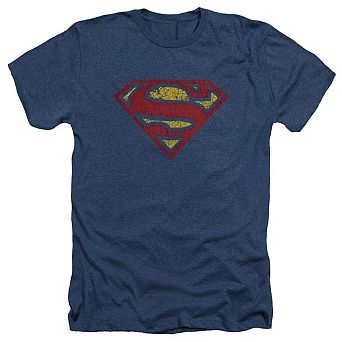 Superman Crackle S Adult Heather T-shirt