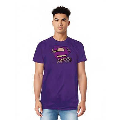Superman Bizarro Logo Distressed Short Sleeve Adult T-shirt