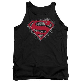Superman Hardcore Noir Shield Adult Tank Top