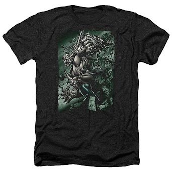 Superman Doomsday Destruction Adult Heather T-shirt