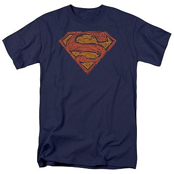 Superman Messy S Short Sleeve Adult T-shirt