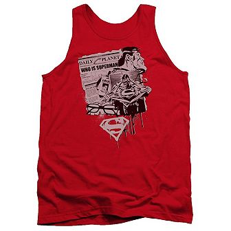 Superman Identity Adult Tank Top