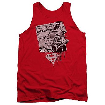 Superman Identity Adult Tank Top