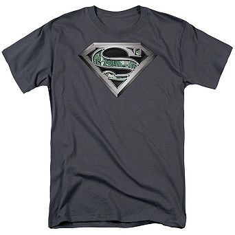 Superman Circuitry Logo Short Sleeve Adult T-shirt