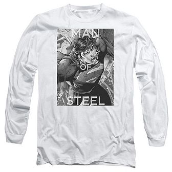Superman Flight Of Steel Long Sleeve Adult T-shirt
