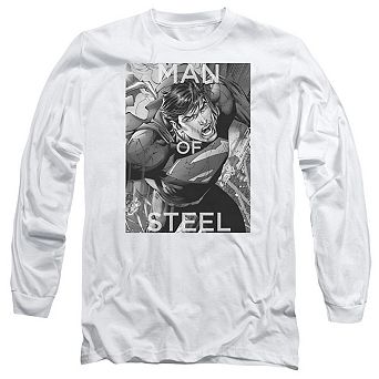 Superman Flight Of Steel Long Sleeve Adult T-shirt