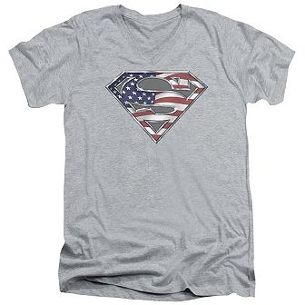 Superman All Short Sleeve Adult V Neck T-shirt